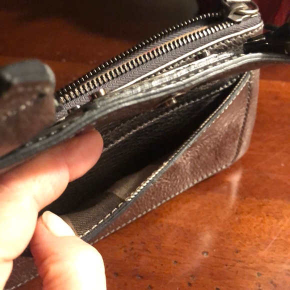 Burberry bronze zip wallet / small bag with strap - Picture 7 of 7